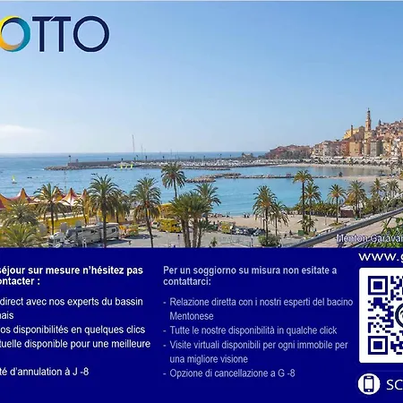 Appartement 3 Pièces Avec Balcon, Aperçu Mer, Calme, Proche Et Centre - - Fr-1-196-322 Menton